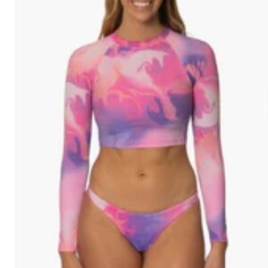 Jolyn Crop rashguard bikini set